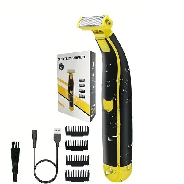 Rechargeable Shaver and Trimmer for Men – Wet and Dry Use