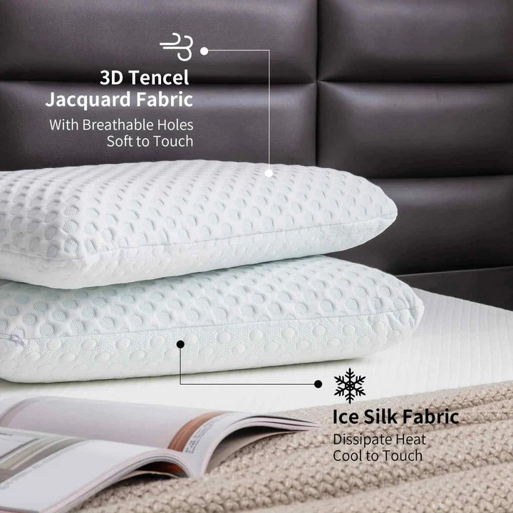 Ergonomic Memory Foam Cooling Pillow for Best Sleeping Comfort