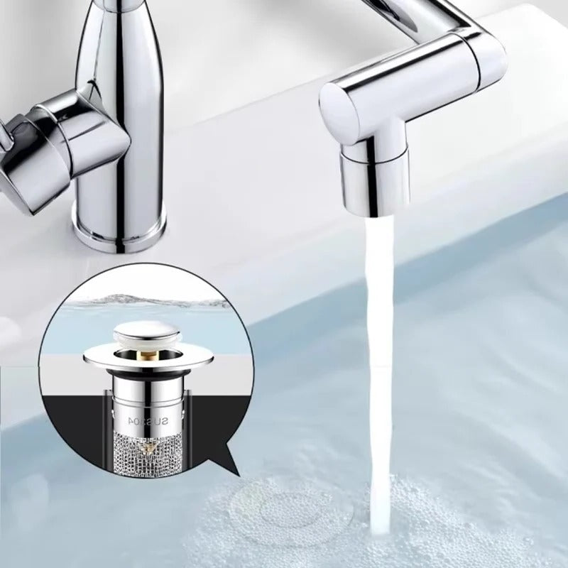 Smart Drain Stopper with Hair and Debris Catcher for Kitchen and Bathroom