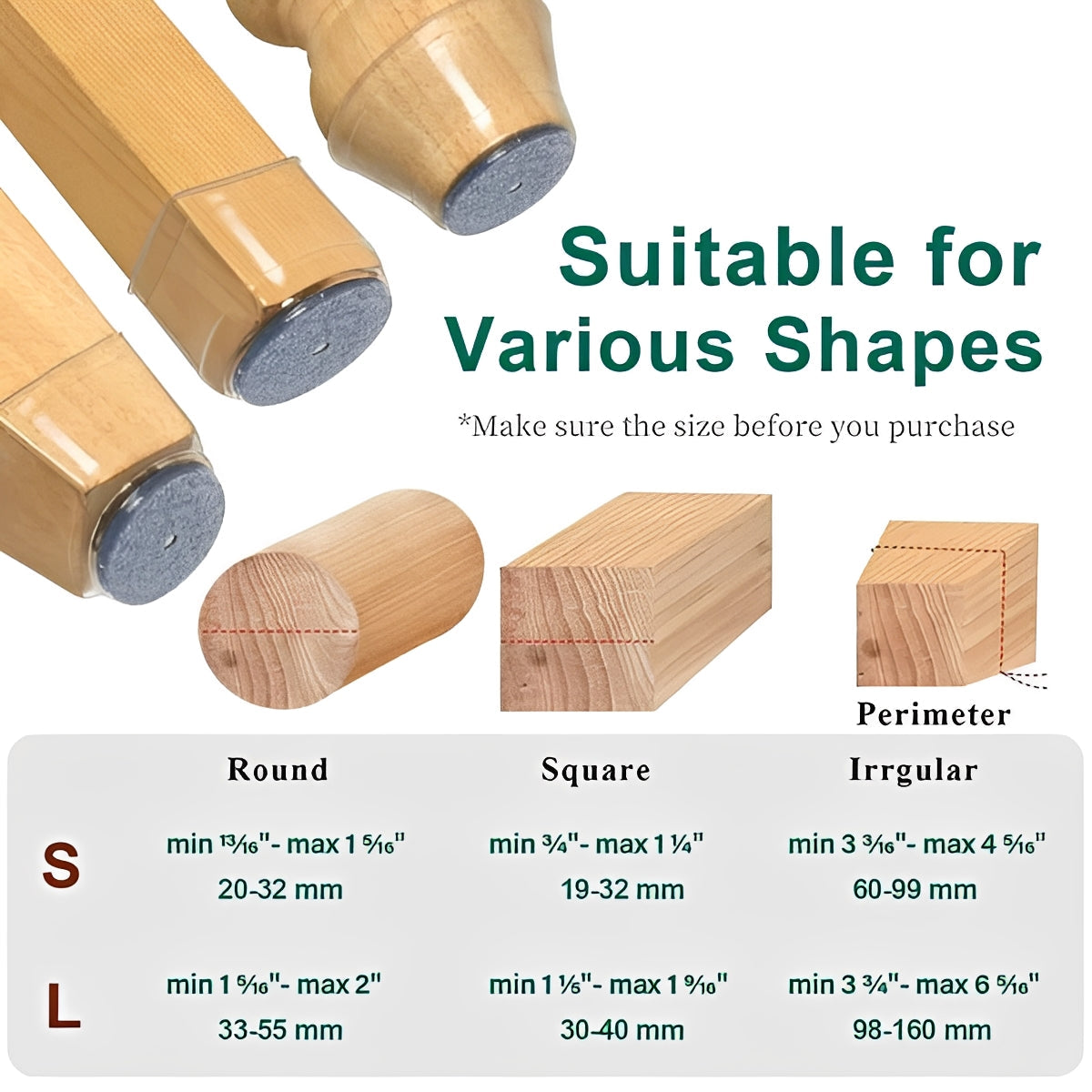 Furniture Leg Protectors – Set of 8 for Perfect Protection