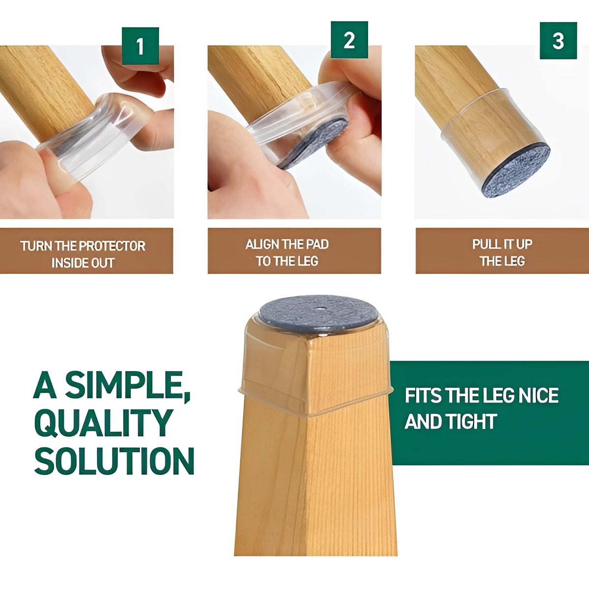 Furniture Leg Protectors – Set of 8 for Perfect Protection