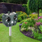 Solarbetriebener Ultraschall-Tierabwehrer für den Außenbereich