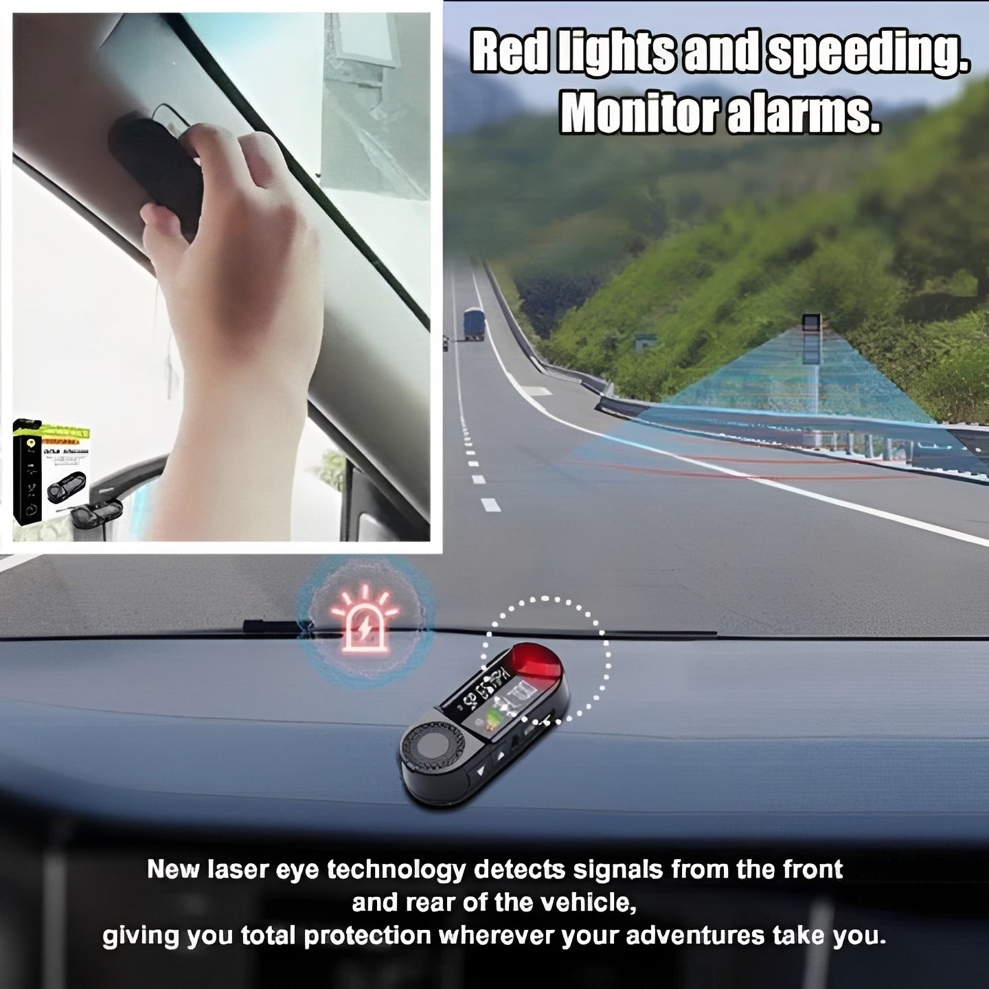 Solar-Powered Long-Range Radar Detector for Vehicles
