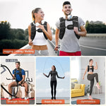 Weighted fitness vest with reflective strips for safety