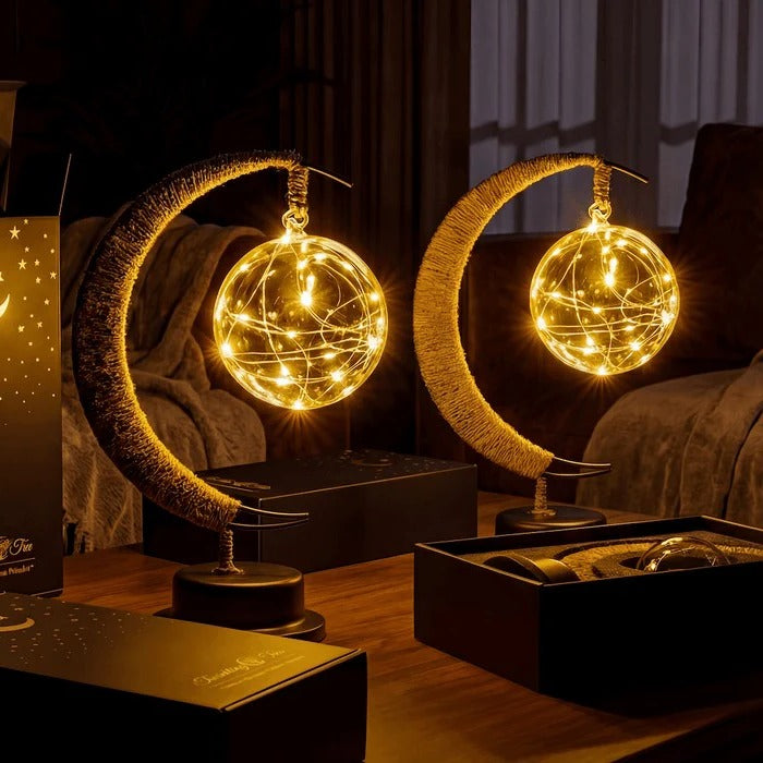 Comfortable 3D Moon Lamp with Detailed Surface Design