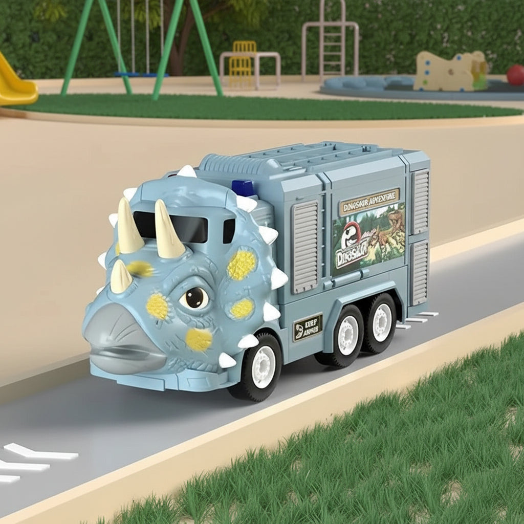 Dino-Truck Spielzeug mit Licht, Ton und Stauraum