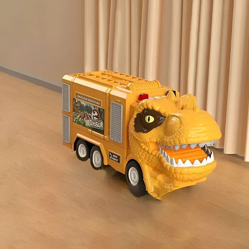 Dino-Abenteuer: 2-in-1 Spielzeug-Lkw mit Licht und Sound