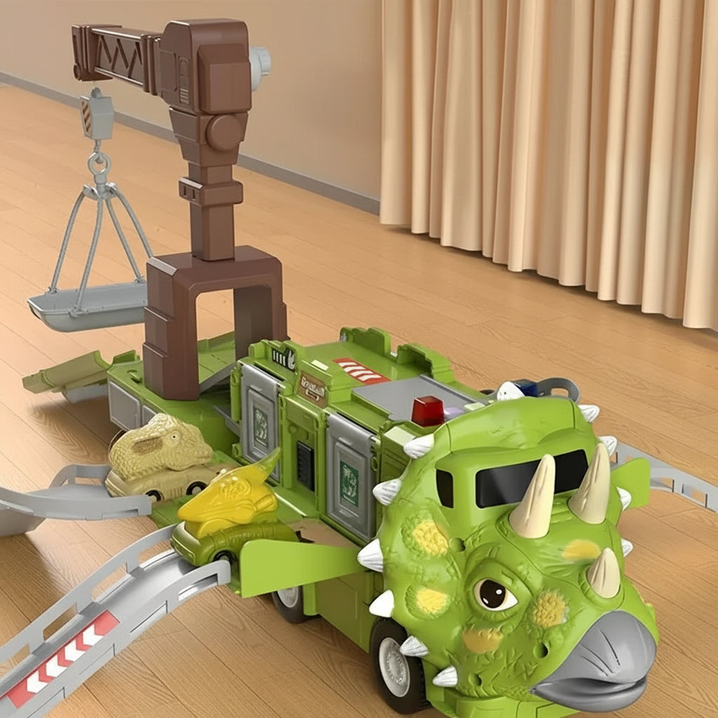 Dino-Truck Spielzeug mit Licht, Ton und Stauraum
