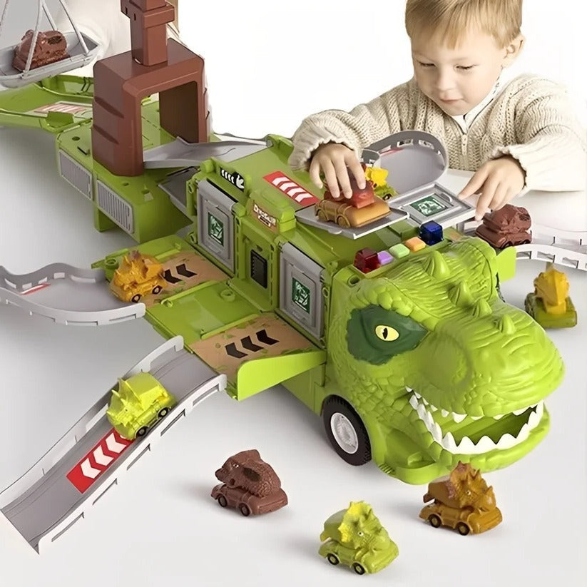 Dino-Truck Spielzeug mit Licht, Ton und Stauraum