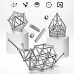Magnetisches Bau-Set mit flexiblen Verbindungsstäben