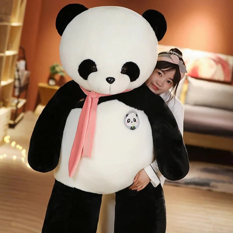 Giant Panda Plush Toy with Customizable Filling System
