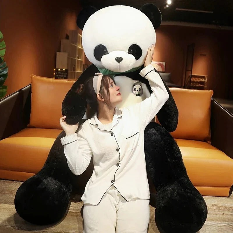 Giant Panda Plush Toy with Customizable Filling System