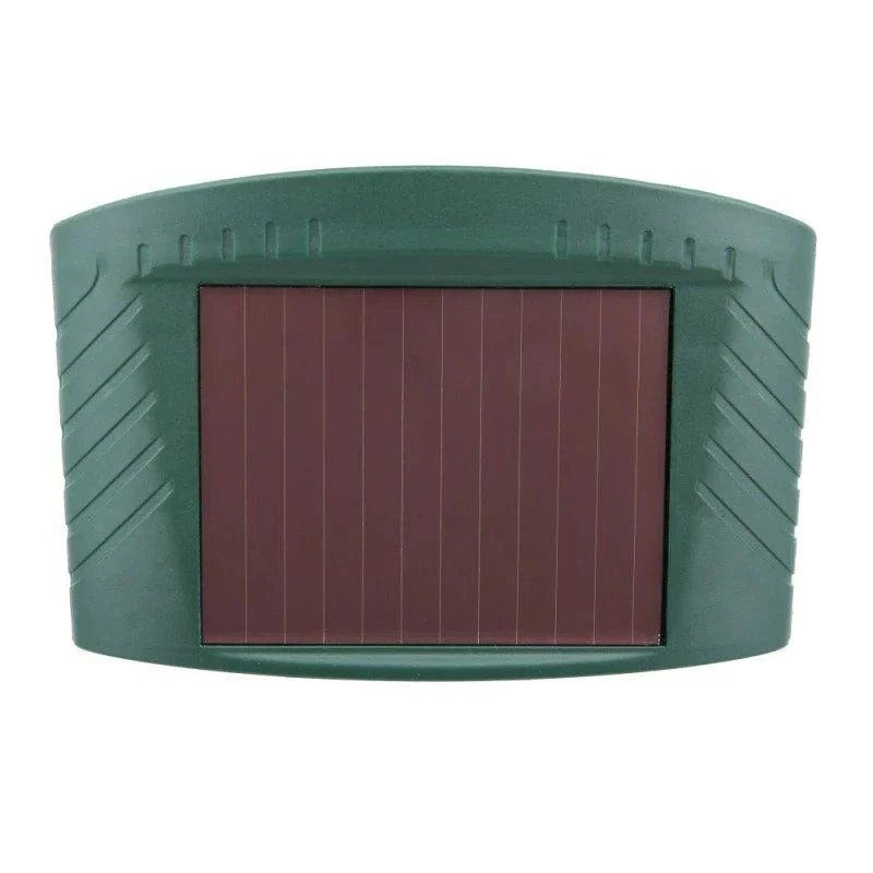 Solar-powered animal repellent device with motion sensor for the garden