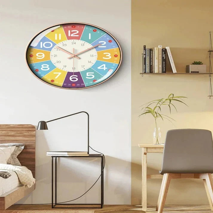 Geräuschlose Wanduhr für Kinderzimmer und Spielräume