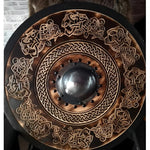 Round Wooden Shield in Medieval Style with Unique Design