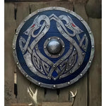 Round Wooden Shield in Medieval Style with Unique Design