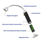 Magnetischer Grillstrahler mit LED für nächtliches Grillen