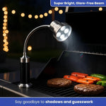 Magnetischer Grillstrahler mit LED für nächtliches Grillen