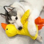 Playful Duck Squeaky Dog Toy with Reinforced Seams