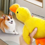 Playful Duck Squeaky Dog Toy with Reinforced Seams