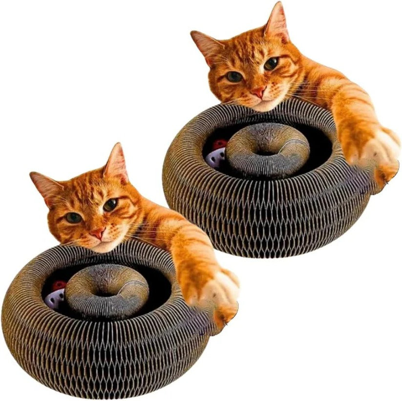 Umweltfreundlicher Katzenkratzbaum mit Spielball, 2er Set
