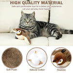 Automatisches Vogelspielzeug für Katzen mit Befestigungsclip