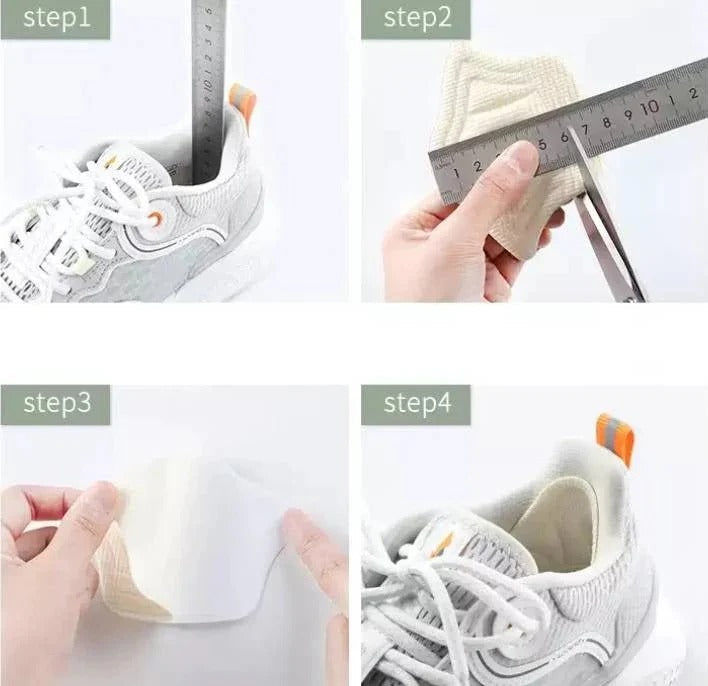 Shock-absorbing silicone heel inserts for ultimate comfort