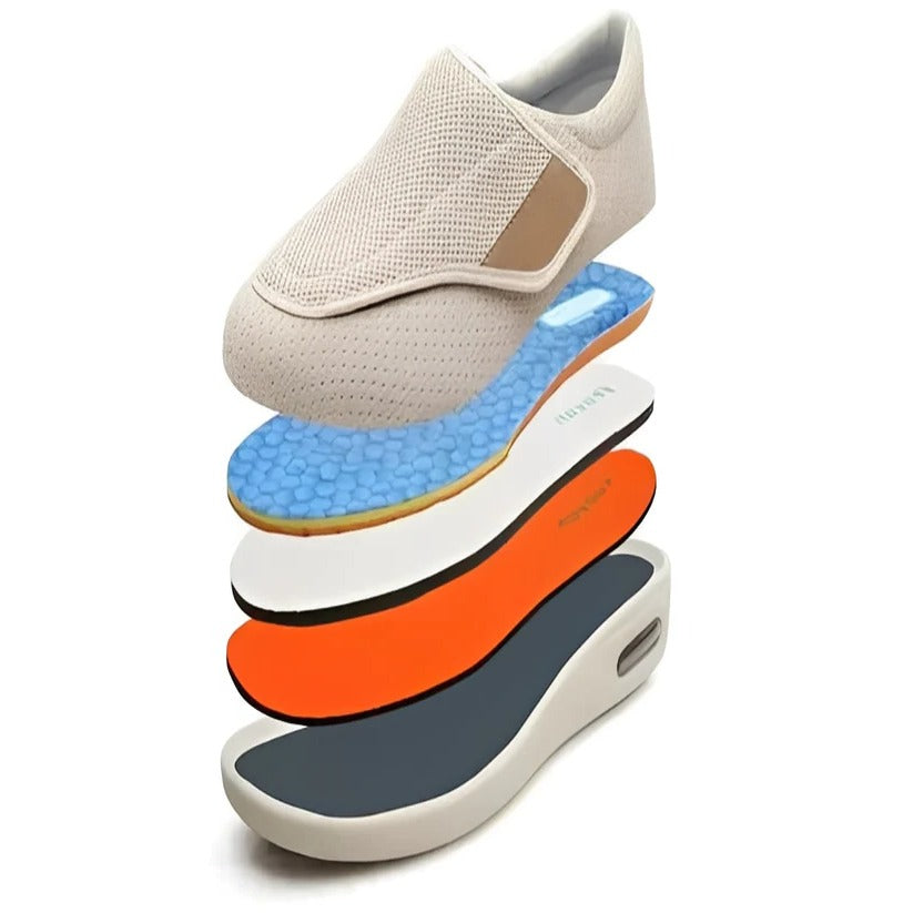 Comfortable slippers with memory foam and a wide fit