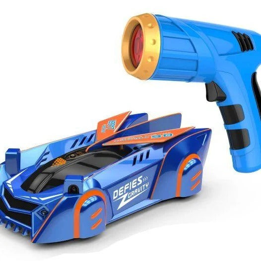 Battery-Operated Wall-Climbing Car with Remote Control and LED Lights