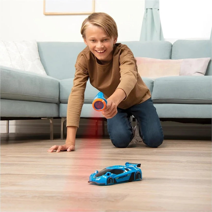 Battery-Operated Wall-Climbing Car with Remote Control and LED Lights