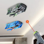 Battery-Operated Wall-Climbing Car with Remote Control and LED Lights