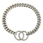 Robuster Hundehalsband aus Edelstahl mit Verstellkette