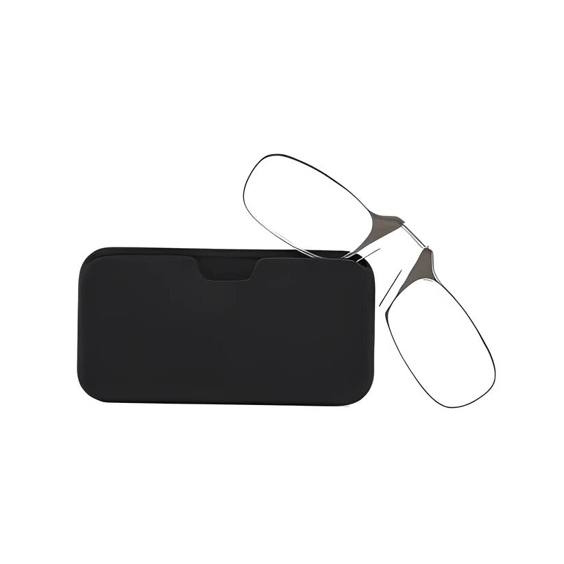 Praktische Lesebrille mit Flexibler Silikonhalterung und Aufbewahrungsetui