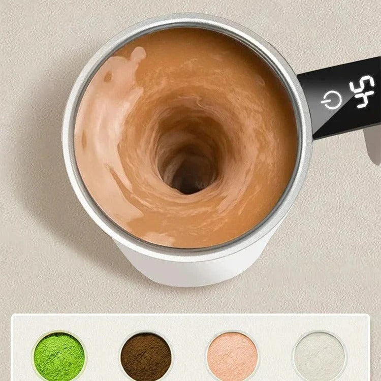 Automatic Mixing Cup with Stainless Steel Interior and Concealed Charging Port
