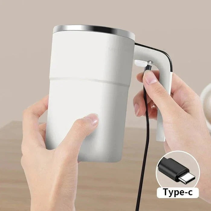 Automatic Mixing Cup with Stainless Steel Interior and Concealed Charging Port