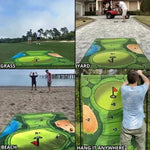 Kompaktes Golf-Putting-Set für das Mini-Tischspiel mit Haftunterlage