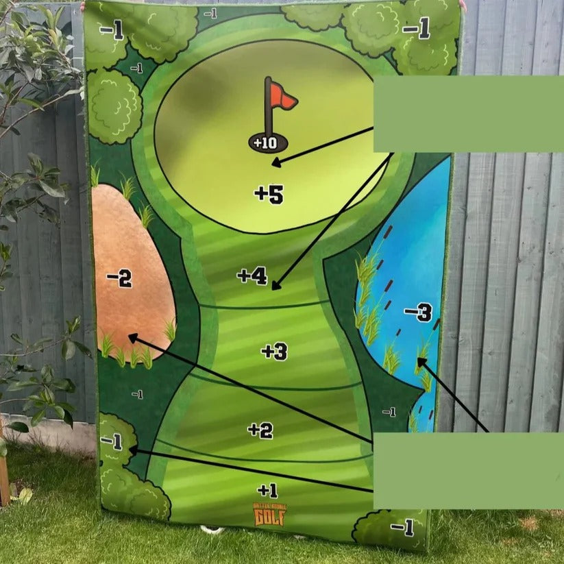 Kompaktes Golf-Putting-Set für den Innen- und Außenbereich