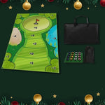Kompaktes Golf-Putting-Set für das Mini-Tischspiel mit Haftunterlage