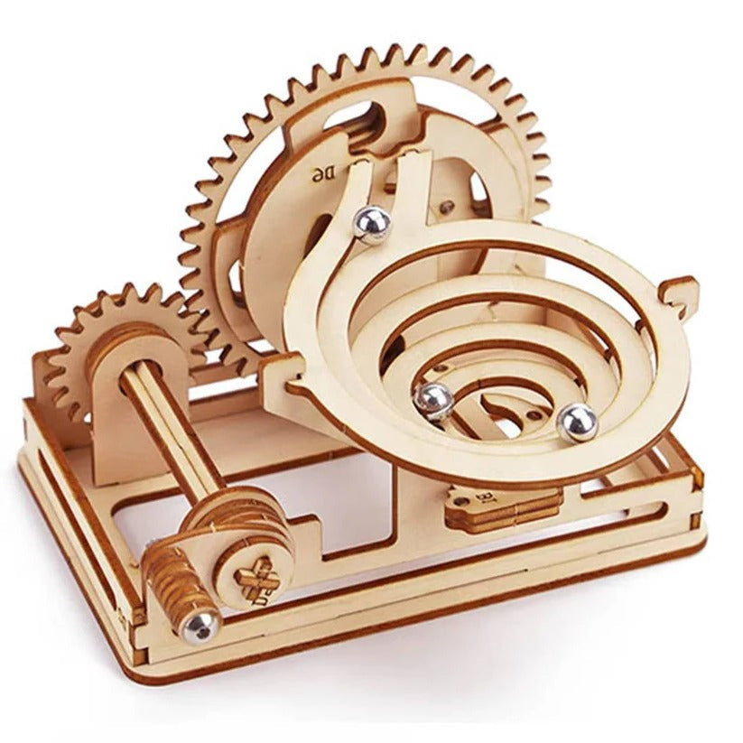Wooden Mechanical Marble Run Building Kit for Adults – Creative Fun
