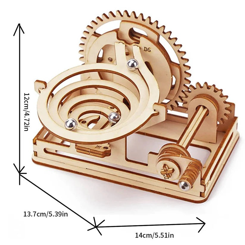 Wooden Mechanical Marble Run Building Kit for Adults – Creative Fun