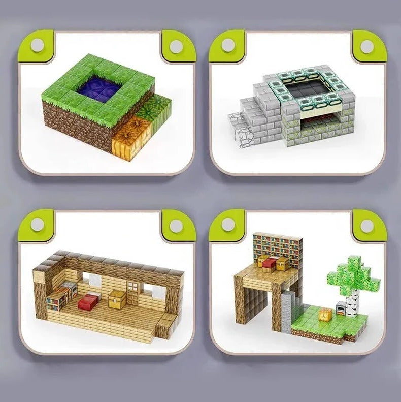 Magnetic Building Blocks Creative Set, 205 Pieces for Kids