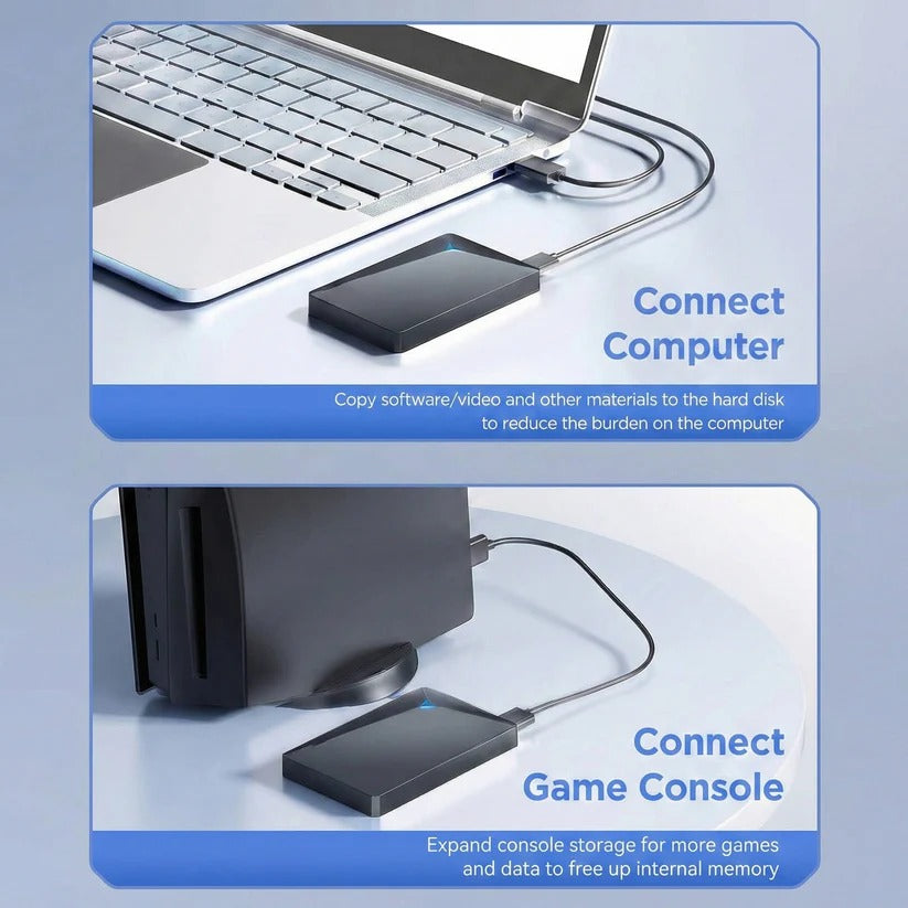Fast USB 3.0 External Hard Drive for PC and Mac