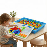 Bunte Steckmosaik-Puzzlebox für Kinder, 296 Teile