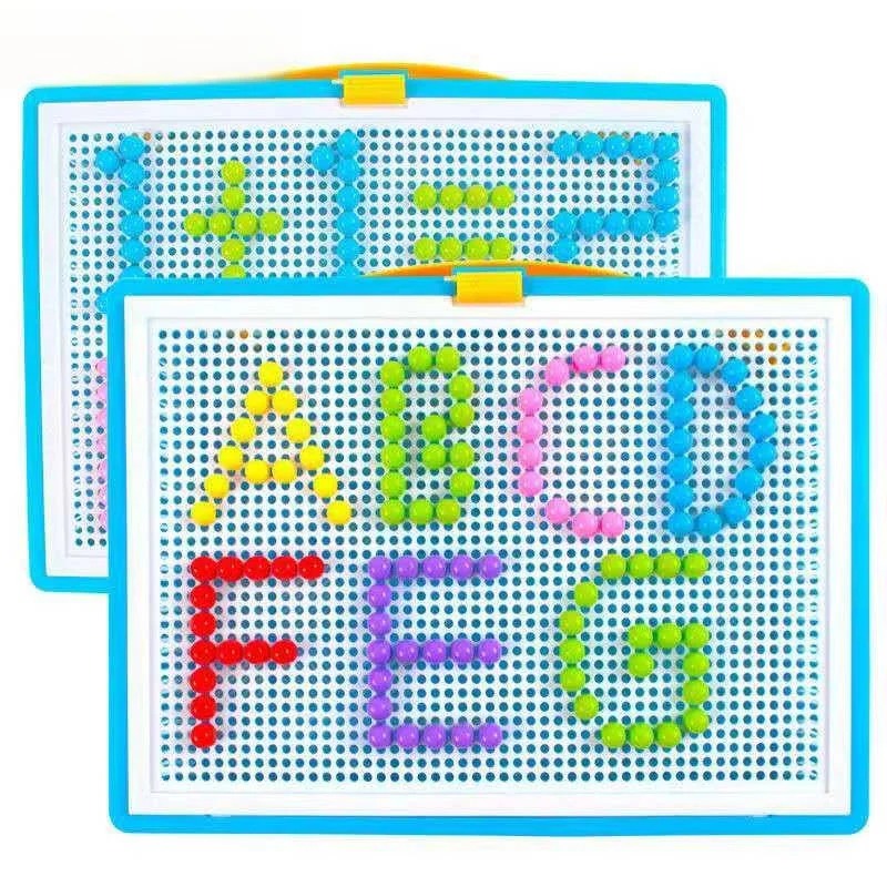 Bunte Steckmosaik-Puzzlebox für Kinder, 296 Teile