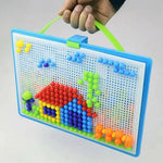 Bunte Steckspiel-Mosaikbox für Kinder – 296 Teile