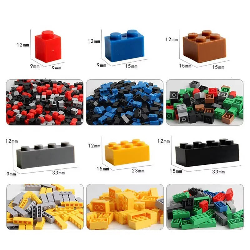 Creative Building Block Set for Children with 1000 Pieces and Storage Box