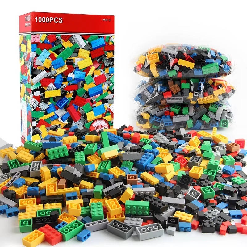Creative Building Block Set for Children with 1000 Pieces and Storage Box