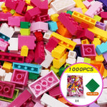 Creative Building Block Set for Children with 1000 Pieces and Storage Box
