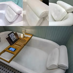 Ergonomic Bath Pillow with Suction Cup for Neck and Back Pain Relief