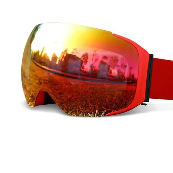Skibrille mit Magnetwechsel-Objektiv, Anti-Fog und UV400 Schutz